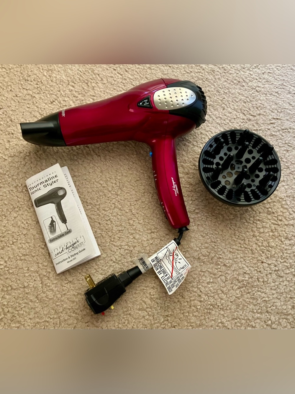 CONAIR 🩷 professional tourmaline ionic styler 🖤